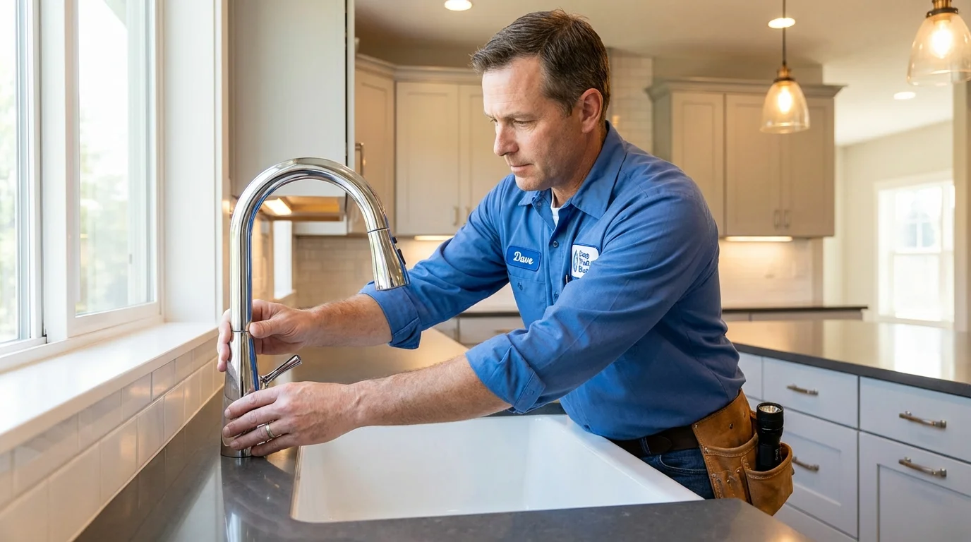 Kitchen faucet installation by Johns Plumbing LLC in Lenoir City